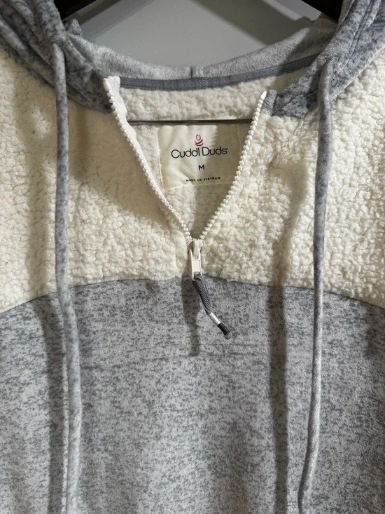 Cuddl Duds Medium Cozy Hooded Lounge Dress NWOT Ultra Soft Buttery Feel - Picture 2 of 9